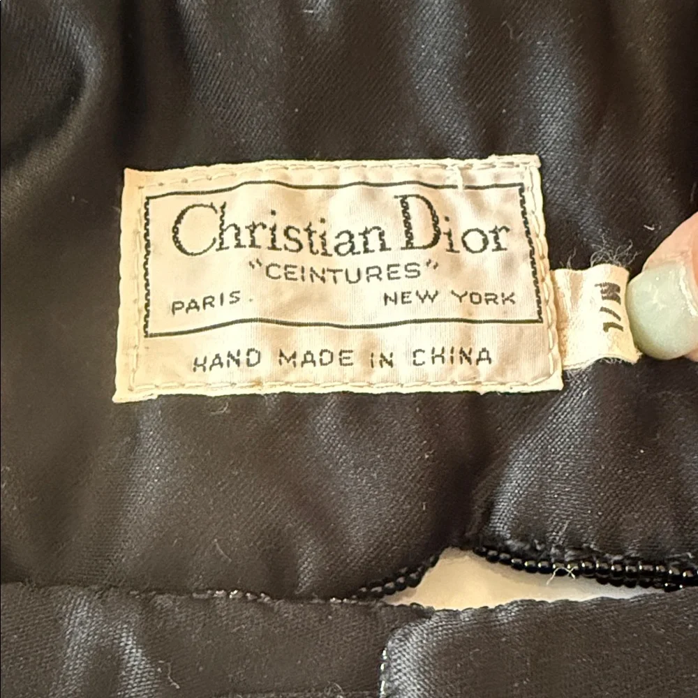 Dior Black Beaded Belt with Iridescent Purple Accents - Picture 3 of 7